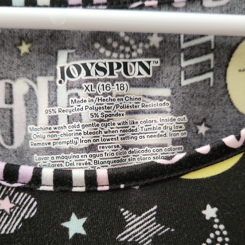 Black Sleep Shirt with Colorful Text - Picture 2 of 3